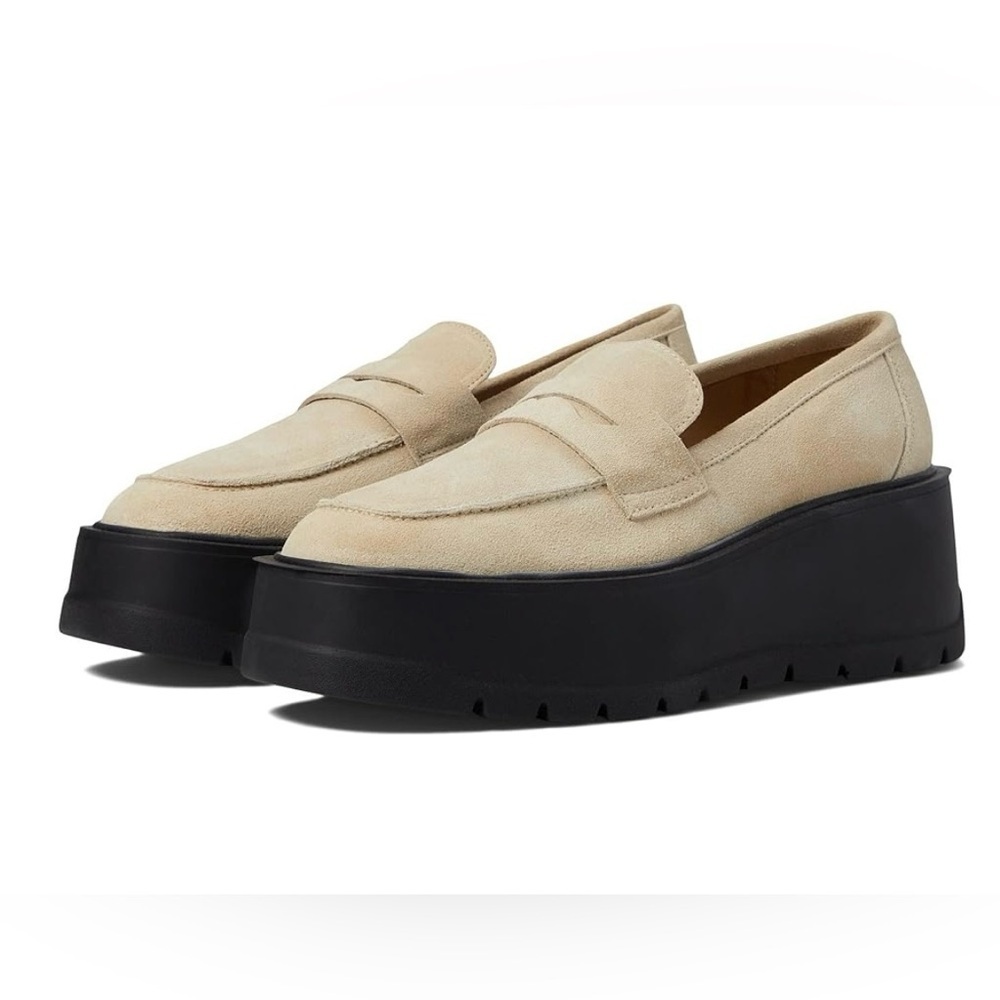 Free People Cream Platform Loafers